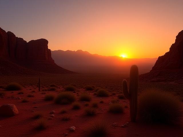Száraz sivatagi táj sziklás tereppel